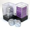 Aluminumplated Metallic d6, 2 st (16mm, prickar)