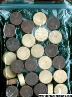 Backgammon: Checkers, mini 20 x 8 mm (30 st)