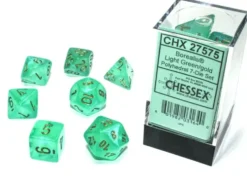 Borealis - Light Green/Gold Luminary - Dice set