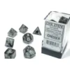 Borealis - Light Smoke/silver Luminary - Dice set