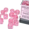 Borealis - Pink/Silver (Luminary) - d6, 12 st (16 mm, prickar)