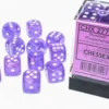 Borealis - Purple/White (Luminary) - d6, 12 st (16 mm, prickar)