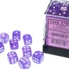 Borealis - Purple/White (Luminary) - d6, 36 st (12 mm, prickar)