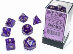 Borealis - Royal Purple/gold Luminary - Dice set