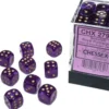 Borealis - Royal Purple/Gold (Luminary) - d6, 36 st (12 mm, prickar)