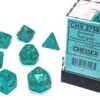 Borealis - Teal/gold Luminary - Dice set