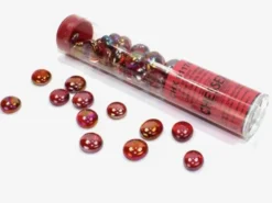 Chessex: Glass Gaming Stones - Iridized Crystal Red (40 st)