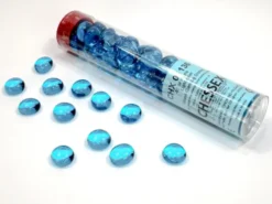 Chessex: Glass Gaming Stones - Light Blue (40 st)