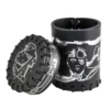 Dice Cup - Cyberpunk, Black & Silver Leather