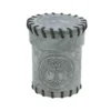 Dice Cup - Forest, Graphite Suede