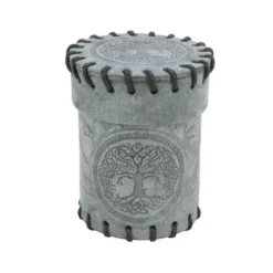 Dice Cup - Forest, Graphite Suede