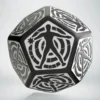 Dice - Hit Location, Black & White - D12, 1st