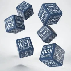 Dice Set - Battletech, House Steiner - d6, 6st
