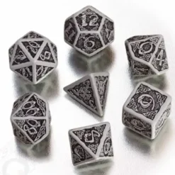 Dice Set - Celtic 3D, Gray and Black