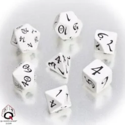 Dice Set - Classic, Elven - White and Black