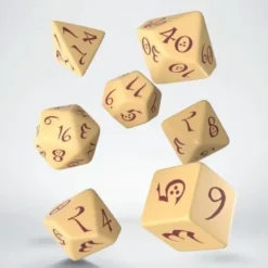 Dice Set - Classic RPG, Beige & Burgundy