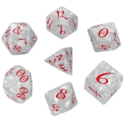 Dice Set - Classic RPG, Pearl & Red