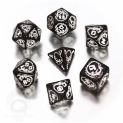Dice Set - Dragons, Black and White