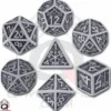Dice Set - Dwarven, Gray and Black