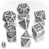 Dice Set - Dwarven, White and Black