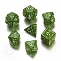 Dice Set - Elven, Green and White