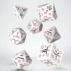 Dice Set - Handpainted Japanese Kanji