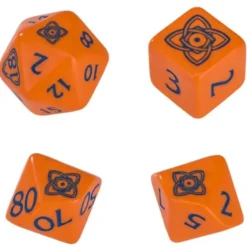 Dice Set - Numenera, Oreange and Black (4 st)