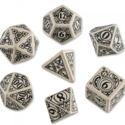 Dice Set - Steampunk, Beige and Black
