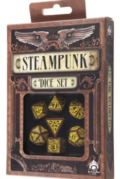 Dice Set - Steampunk, Brown and Yellow