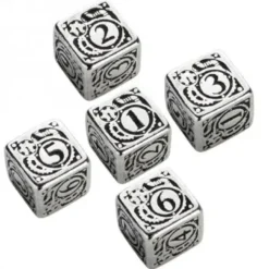 Dice Set - Steampunk, Metal - d6, 5 st