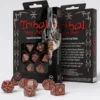 Dice Set - Tribal, Shimmering Red & Beige