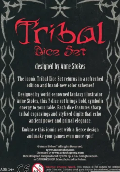 Dice Set - Tribal, Shimmering Red & Beige
