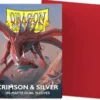 Dragon Shield: Matte Dual Crimson & Silver (63 x 88 mm) - 100 st