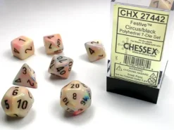 Festive - Circus/Black - Dice set