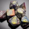 Festive Mini-Polyhedral Carousel/White 7-Die Set