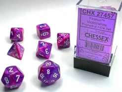 Festive - Violet/White - Dice set