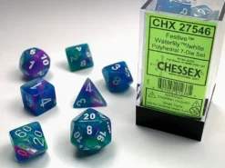 Festive - Waterlily/White - Dice set