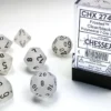 Frosted - Clear/Black - Dice set