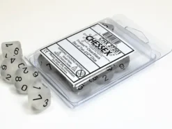 Frosted - Clear/Black - d10, 10 st