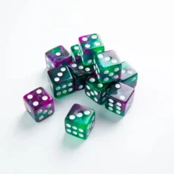Gamegenic: Galaxy Series - Aurora - d6, 12 stycken (16 mm, prickar)
