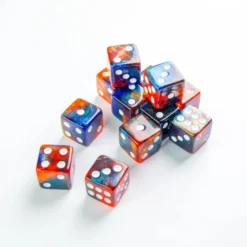 Gamegenic: Galaxy Series - Mars - d6, 12 stycken (16 mm, prickar)