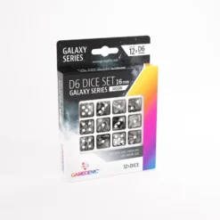 Gamegenic: Galaxy Series - Moon - d6, 12 stycken (16 mm, prickar)