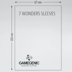 GameGenic: MATTE Board Game Sleeves - 7 Wonders (67 x 103 mm) - 80 st