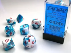 Gemini - Astral Blue-White/Red - Dice set