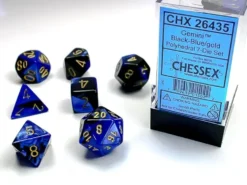 Gemini - Black-Blue/Gold - Dice set