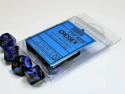 Gemini - Black-Blue/Gold - d10, 10st