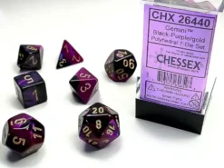 Gemini - Black-Purple/Gold - Dice set