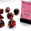 Gemini - Black-Red/Gold - Dice set