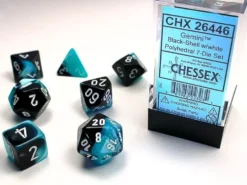 Gemini - Black-Shell/White - Dice set