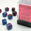 Gemini - Black-Starlight/Red - d6, 36 st (12 mm, prickar)